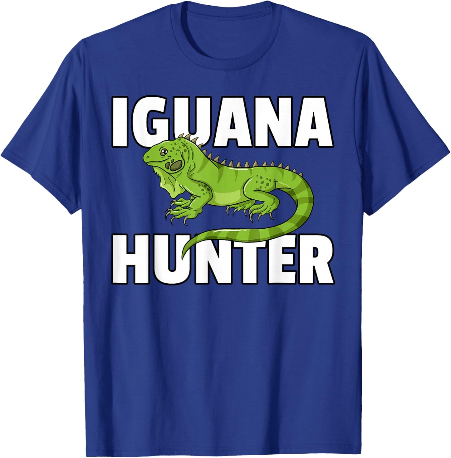 Iguana Hunter Reptile Lizard Hunting T-Shirt - T-Shirt | Royal