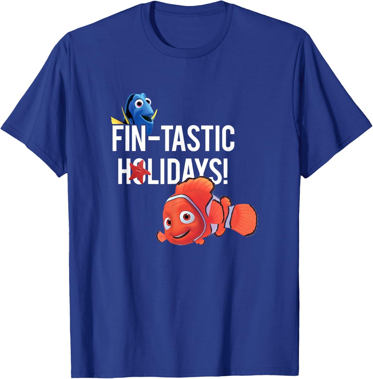 Disney Pixar Finding Nemo Dory & Nemo Fin-Tastic Holidays! T-Shirt - T-Shirt | Royal
