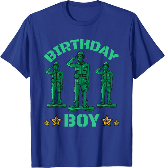 Funny Army Party Decorations Camo Birthday Boy Gift Men Kids T-Shirt - T-Shirt | Royal