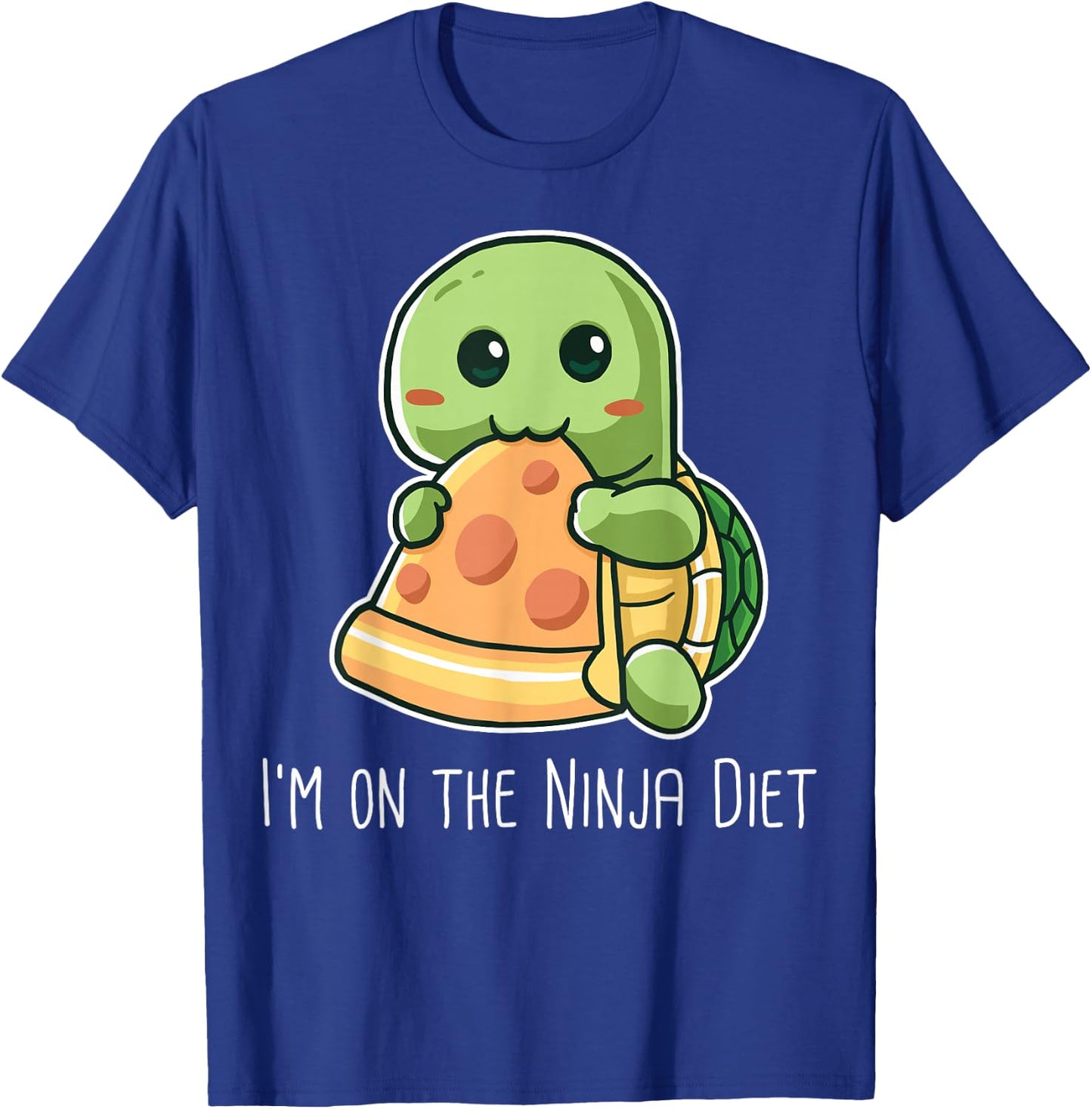 I'm On The Ninja Diet Funny Turtle Eating Pizza Nerd Geek T-Shirt - T-Shirt | Royal
