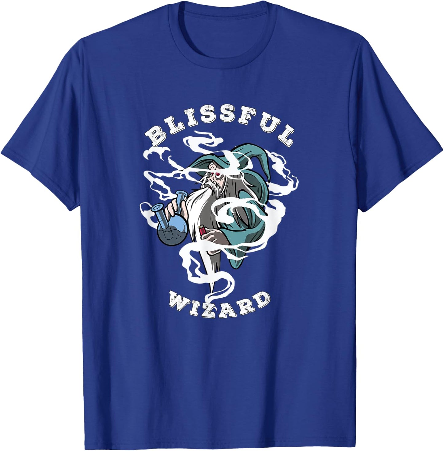 Blissful Wizard Cannabis Weed Marijuana Anime Character T-Shirt - T-Shirt | Royal