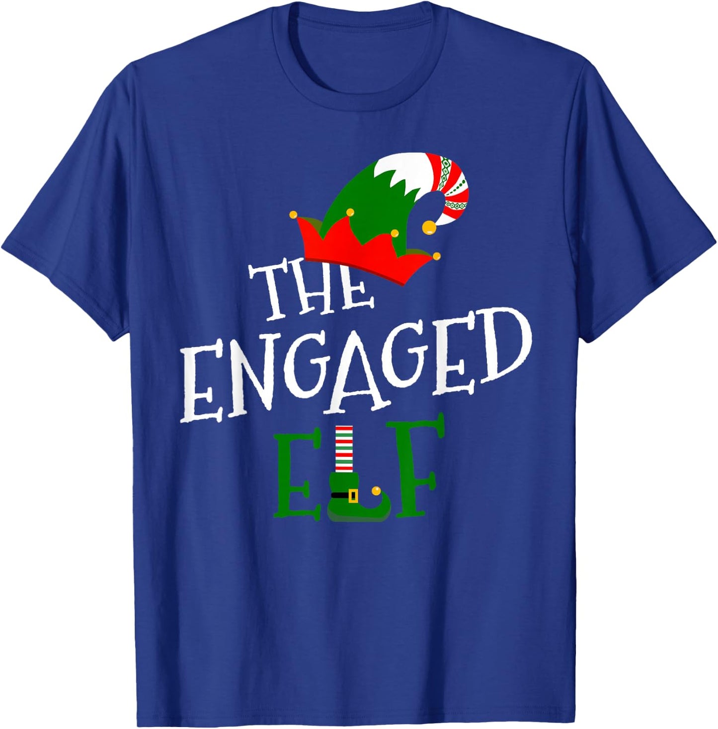 The Engaged Elf Family Matching Group Gift Christmas Costume T-Shirt - T-Shirt | Royal