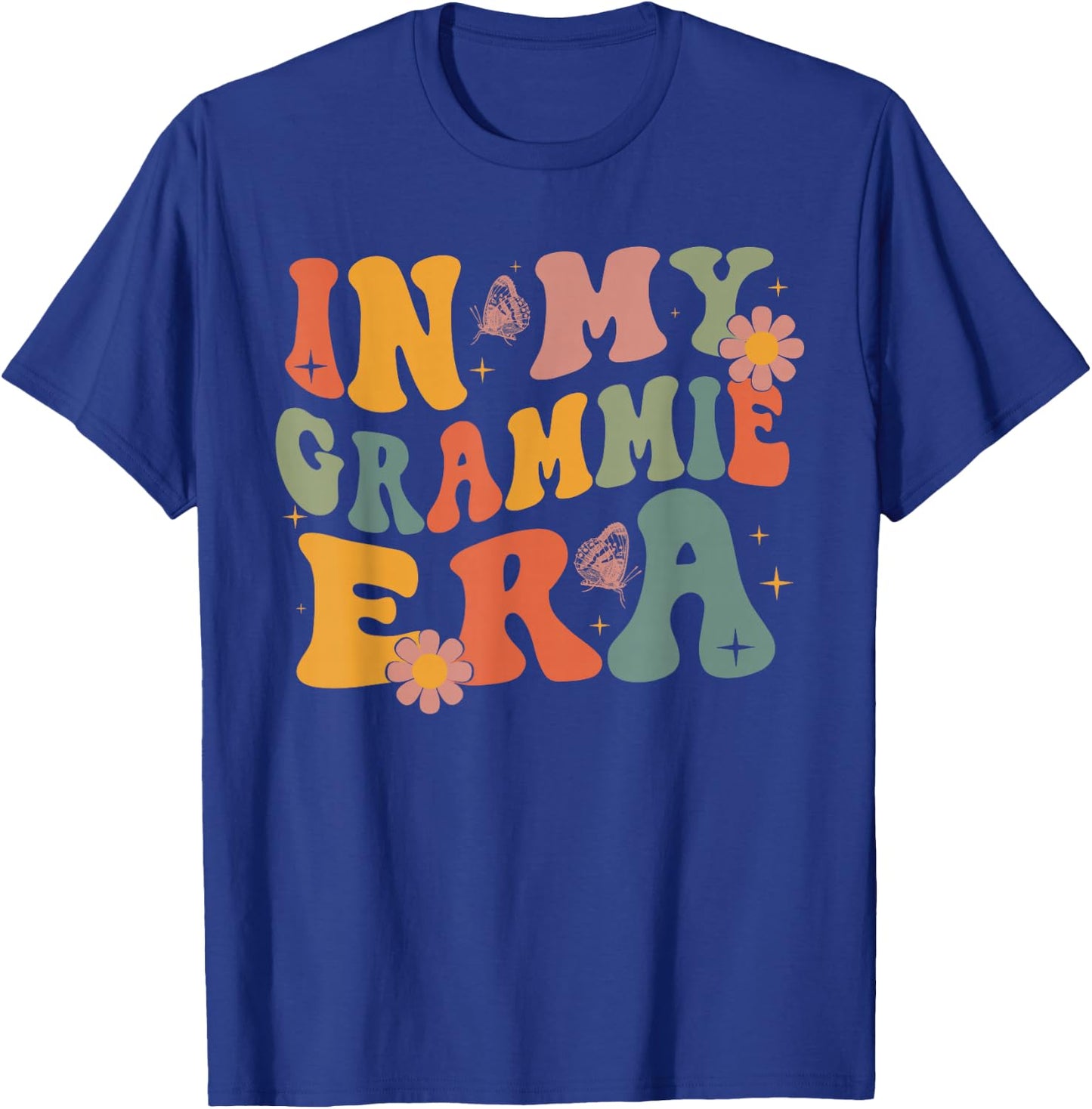 In My Grammie Era Christmas Flower Butterfly Xmas Holida T-Shirt - T-Shirt | Royal