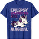 Epilepsy Warrior Epileptic Day Purple Unicorn Lover Gift T-Shirt - T-Shirt | Royal