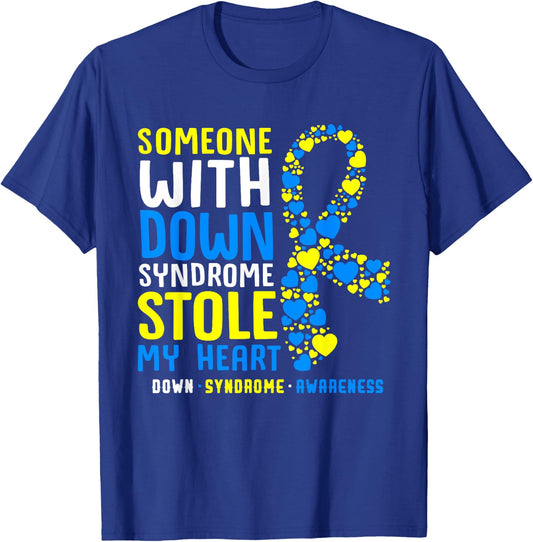 Someone With Down Syndrome Stole My Heart Trisomy 21 T-Shirt - T-Shirt | Royal