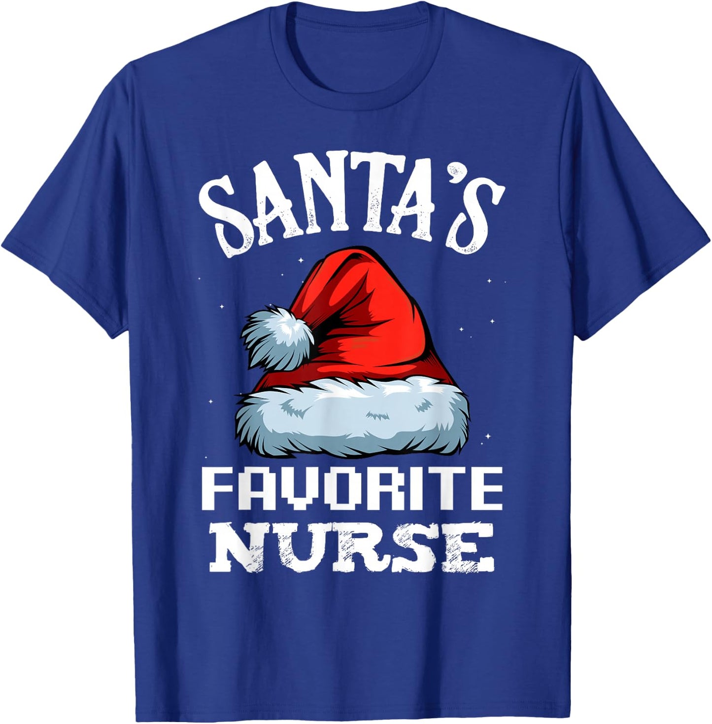 Santa's Favorite Nurse Funny Christmas Gift For Nursing T-Shirt - T-Shirt | Royal