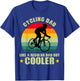 Cool Cyclist Biking Lovers Cycling Dad Like A Regular Dad But Cooler -Kids, Women, Men Black Short Sleeve Retro Cycling Small T-Shirt - T-Shirt | Royal