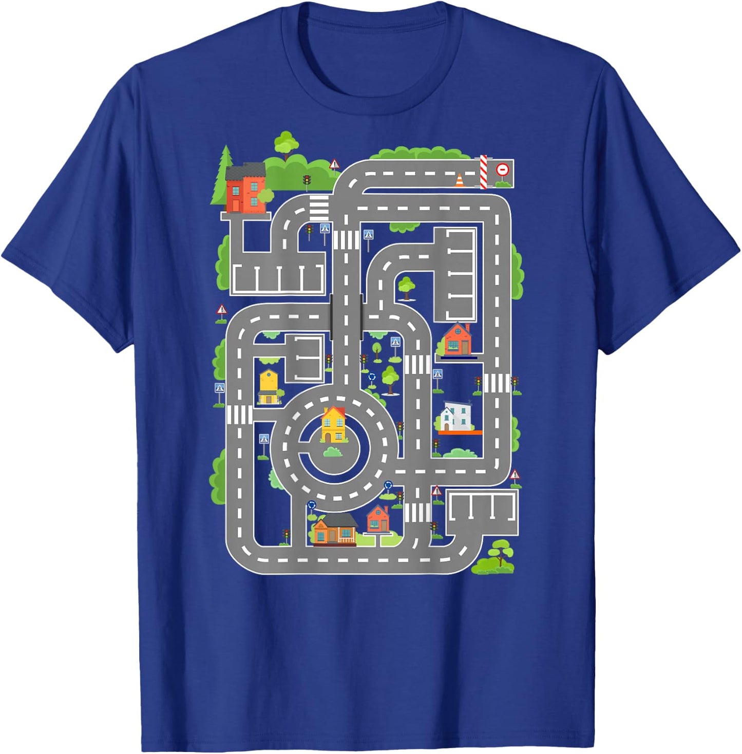 Play Cars On Dad's Back Shirt Funny Kids and Fathers Play T-Shirt - T-Shirt | Royal