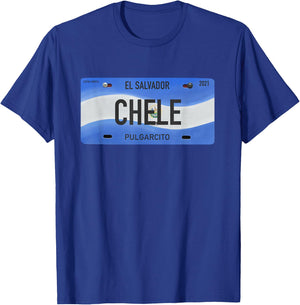 El Salvador Design with Typical Phrases CHELE T-Shirt - T-Shirt | Royal