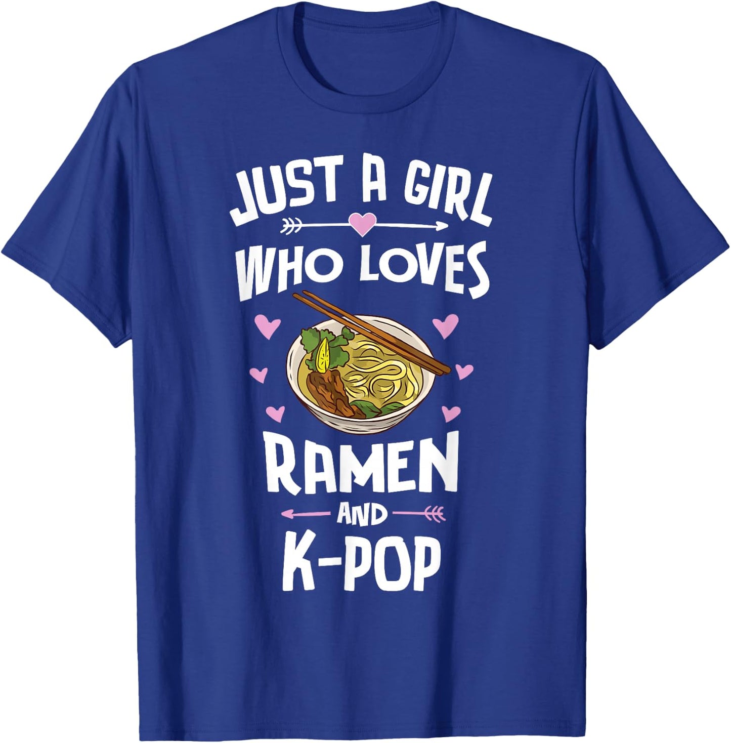 Ramen and K-Pop Graphic for Teen Girls Small T-Shirt - T-Shirt | Royal