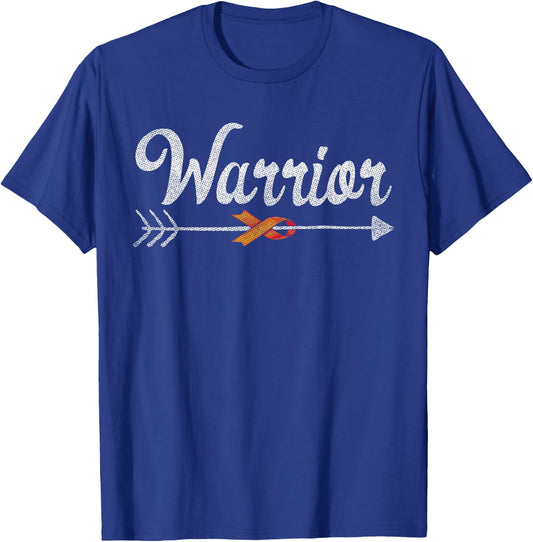 Kidney Cancer Awareness Support Gift Warrior T-Shirt - T-Shirt | Royal
