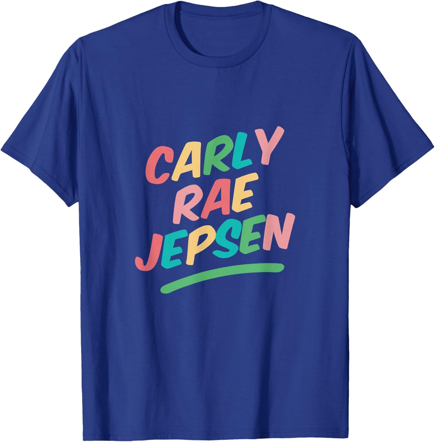 Carly Rae Jepsen Rainbow Logo , -Adults, Black, Small, Short Sleeve T-Shirt - T-Shirt | Royal