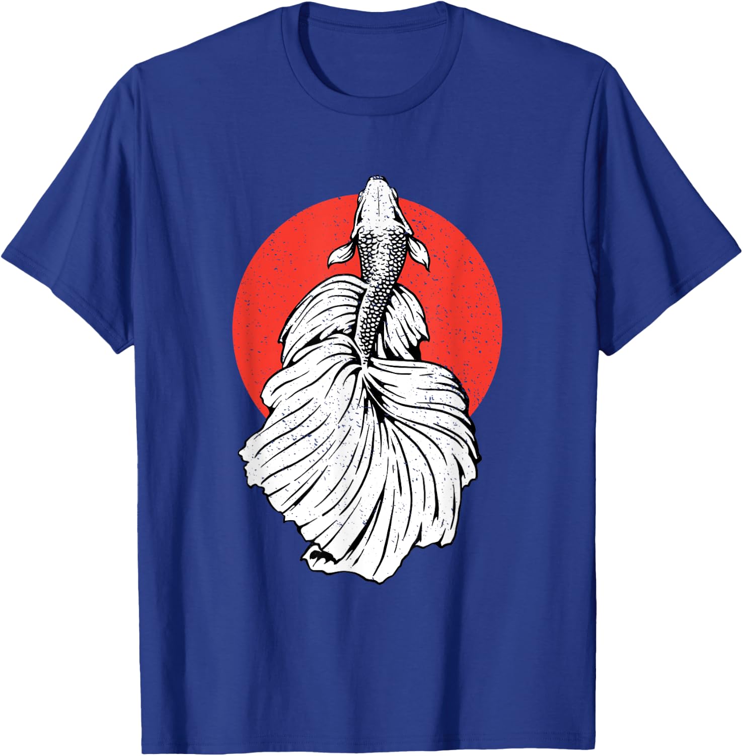 Funny Retro Vintage Betta Fish T-Shirt - T-Shirt | Royal