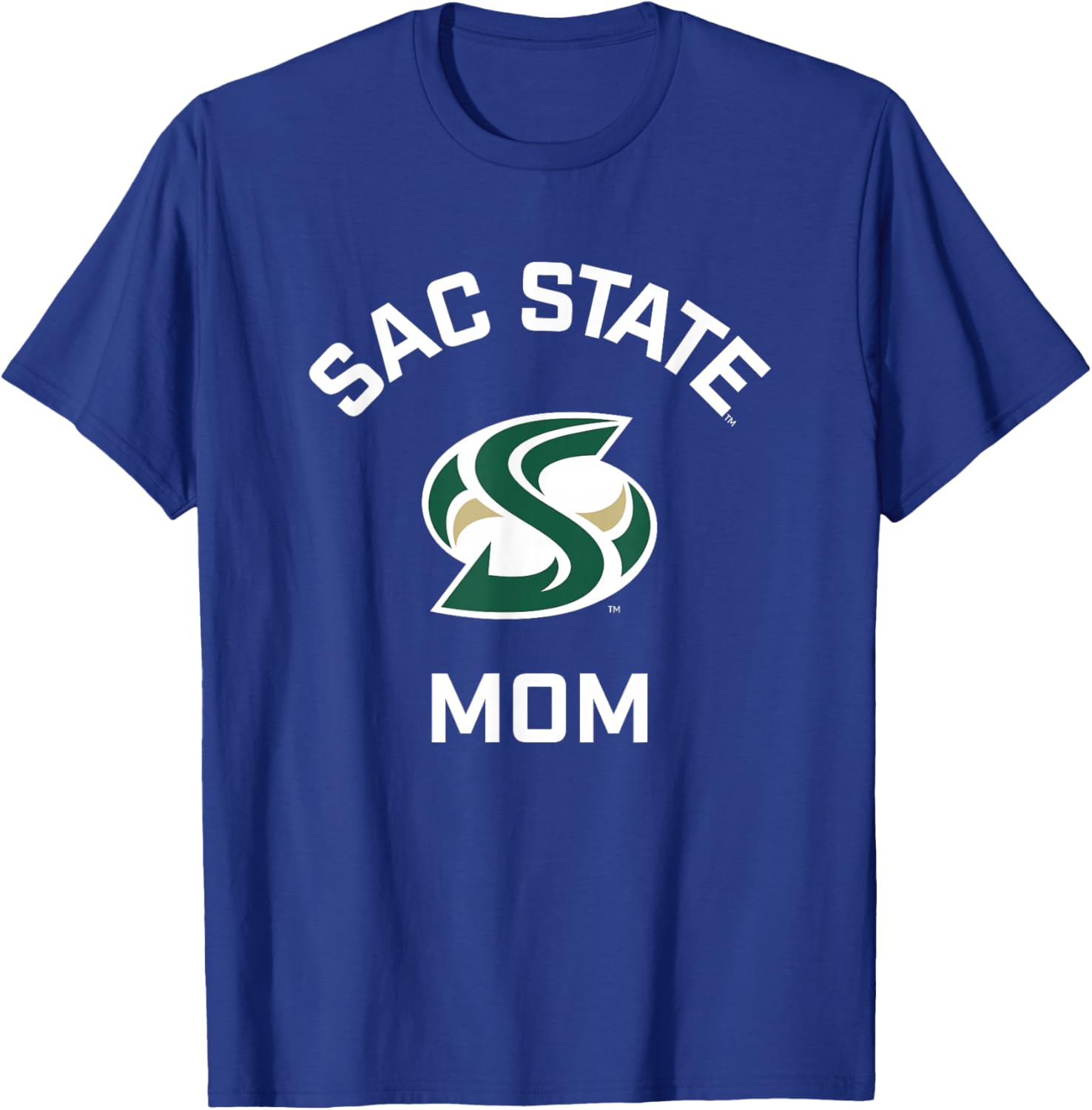 Sacramento State CSUS Hornets Arched Mom T-Shirt - T-Shirt | Royal
