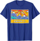 Longmont, CO Colorado Mountains Outdoor art retro sunset T-Shirt - T-Shirt | Royal