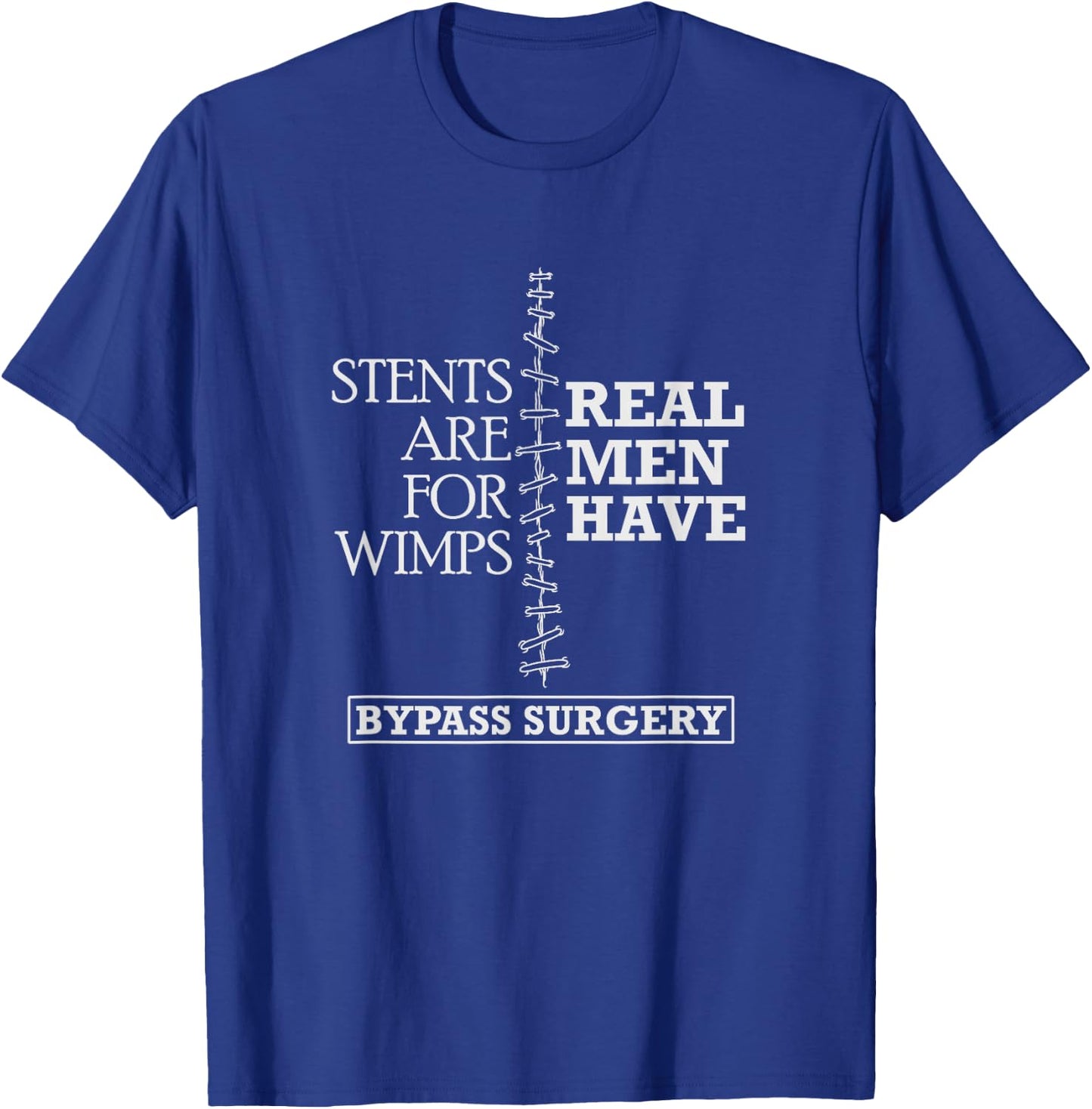Heart Surgery Survivor After Surgery Recovery Men Bypass T-Shirt - T-Shirt | Royal