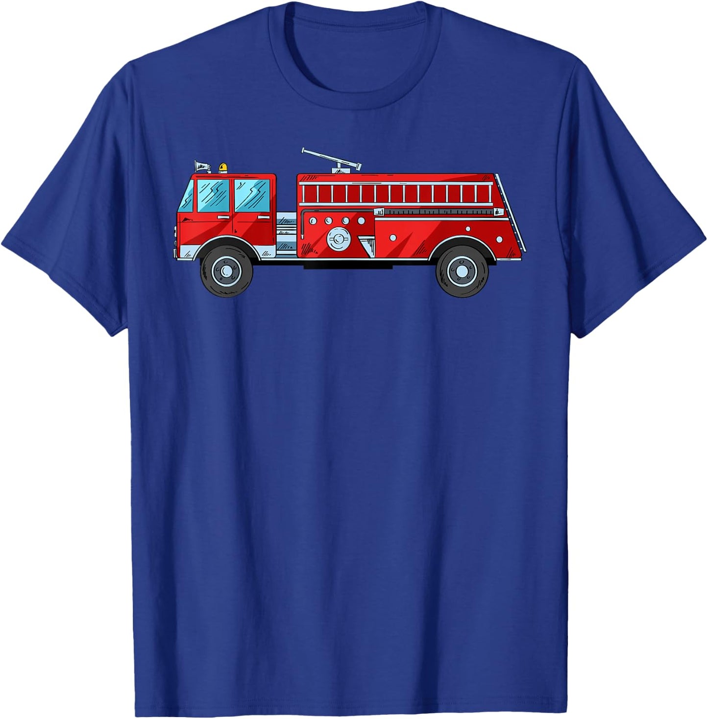 Firefighter Fire Truck Fireman Firefighting Rescue Volunteer T-Shirt - T-Shirt | Royal