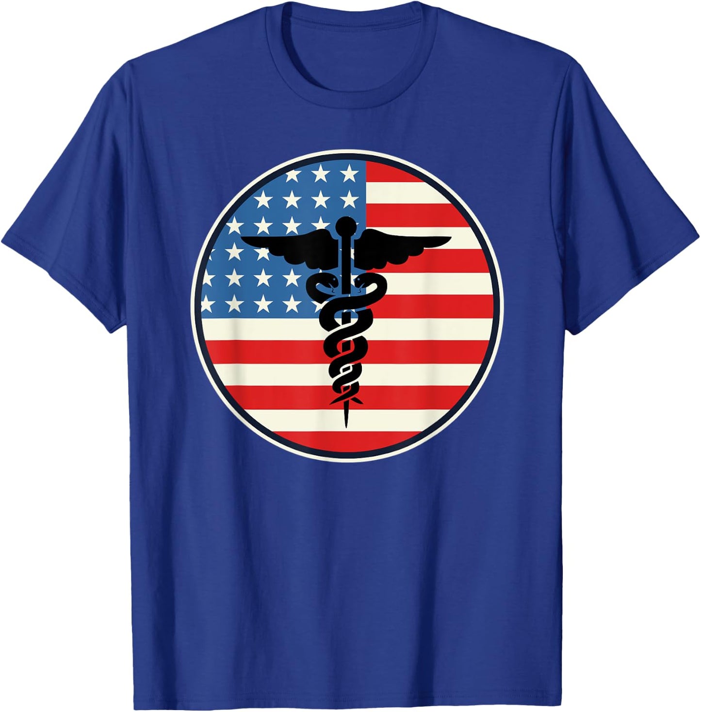 Pharmacist Pharmacy Technician Patriotic US Flag 4th Of July T-Shirt - T-Shirt | Royal