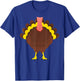 Turkey Shirt Adult Kids Men Women Turkey Costume T-Shirt - T-Shirt | Royal