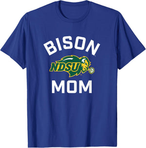 North Dakota State University NDSU Bison Arched Mom T-Shirt - T-Shirt | Royal
