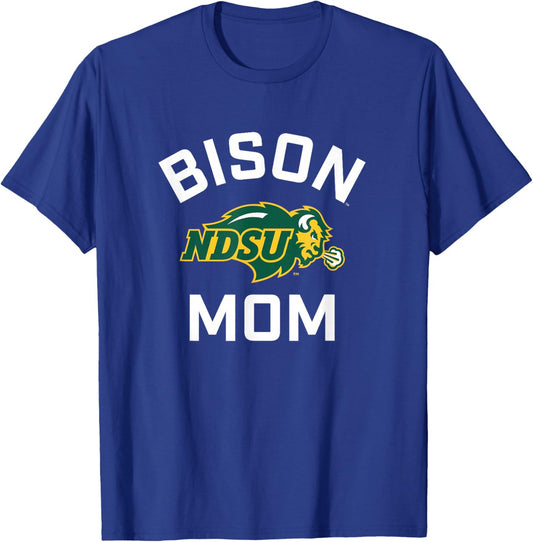 North Dakota State University NDSU Bison Arched Mom T-Shirt - T-Shirt | Royal