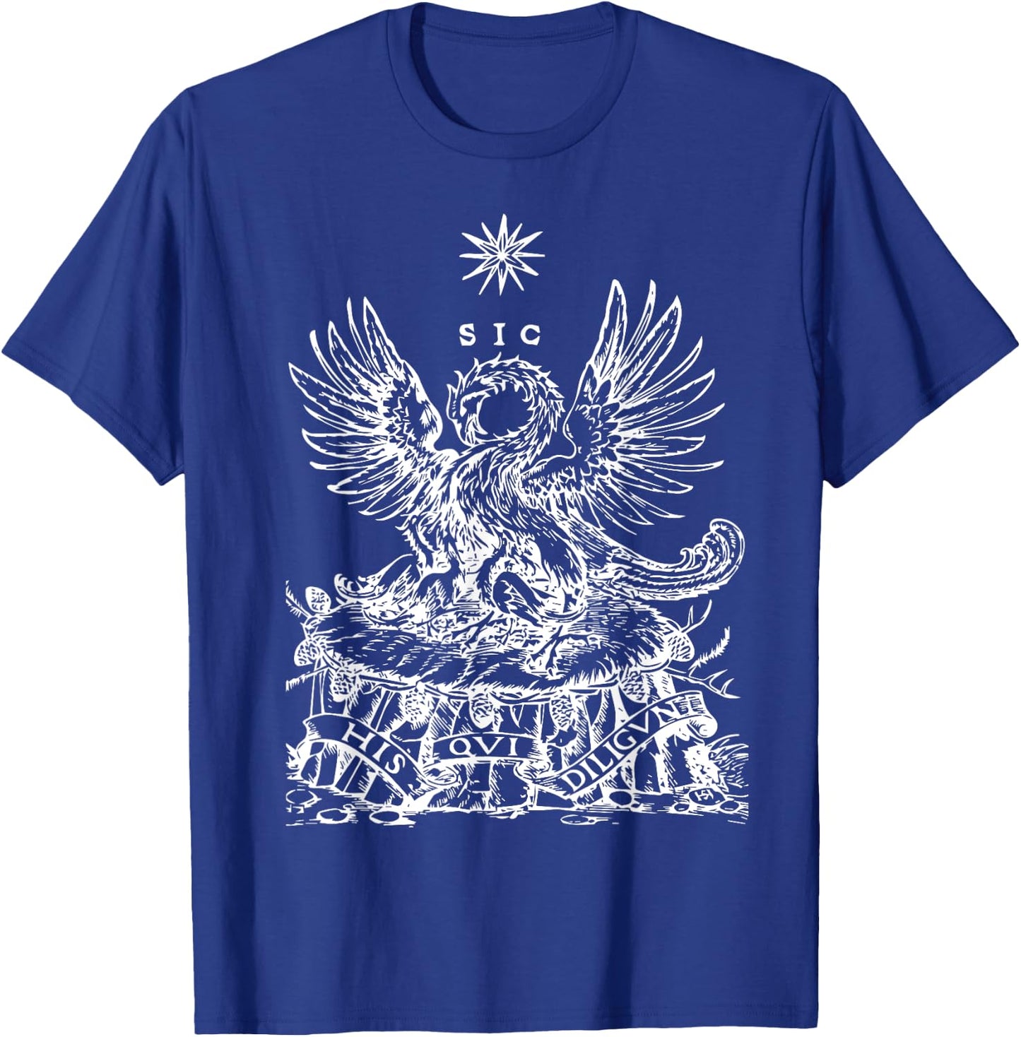 Pelican in Her Piety Traditional Latin Mass Catholic Symbols T-Shirt - T-Shirt | Royal