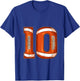 10th Birthday Football T-Shirt - T-Shirt | Royal