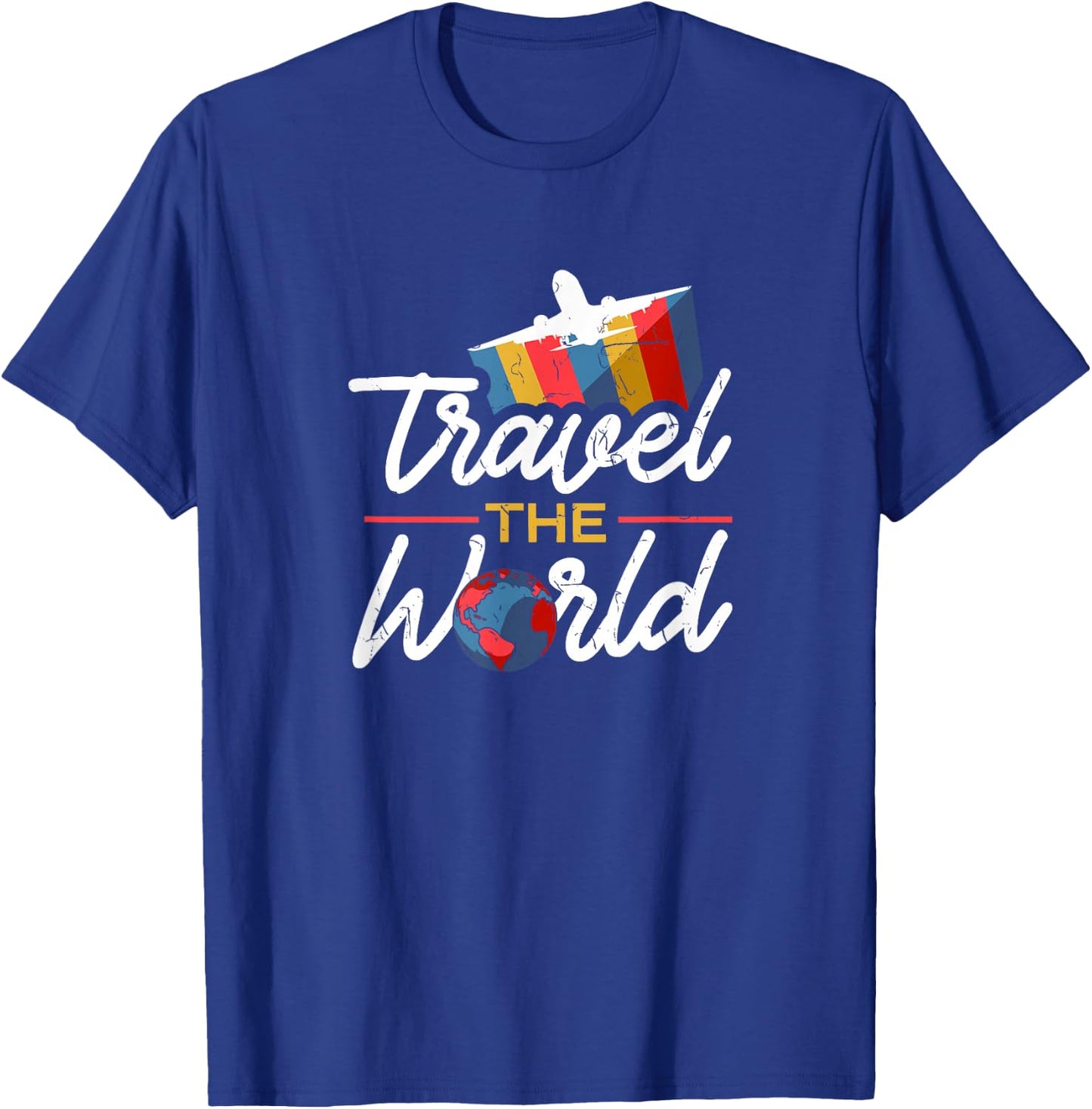 World Trip Travel Around World Tour Traveller Gift T-Shirt - T-Shirt | Royal