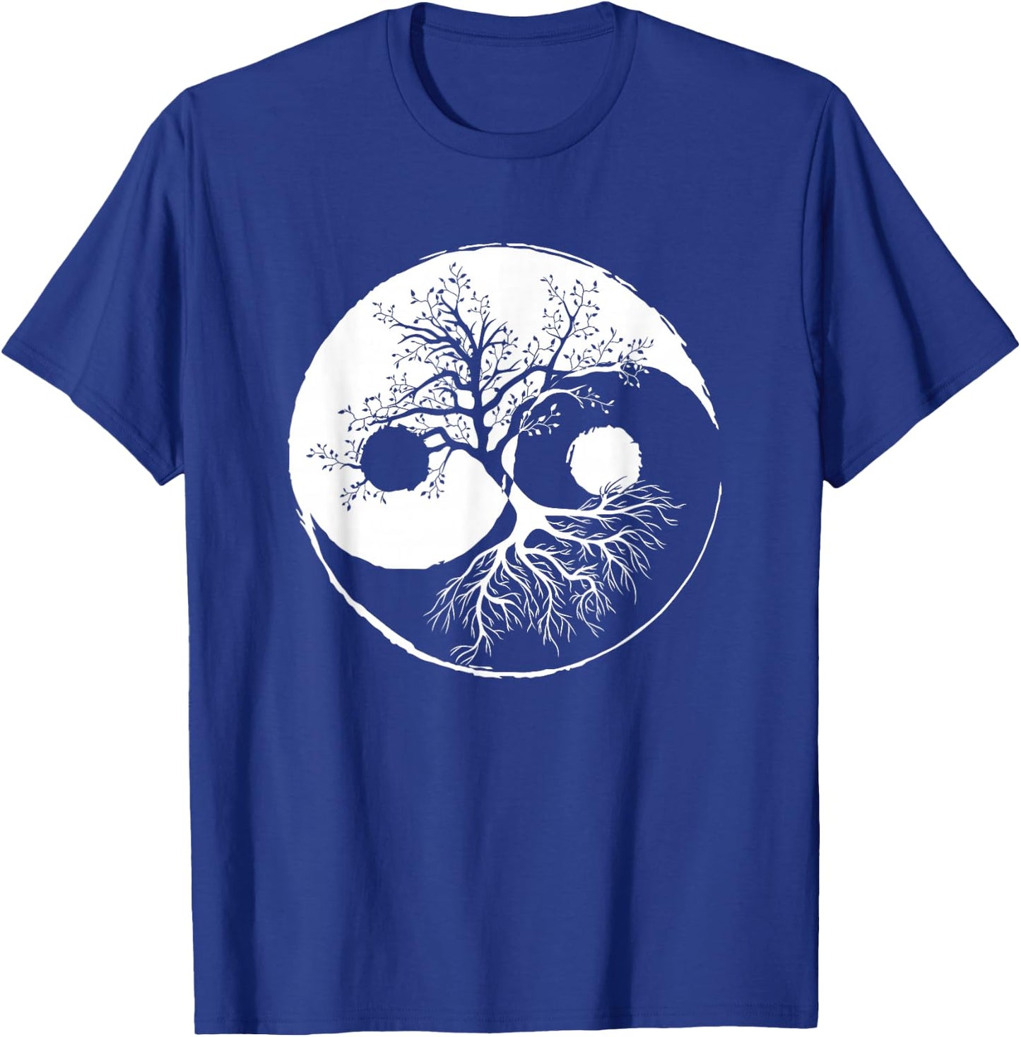 Yin and Yang Tree Balance Buddhism Nature Gift T-Shirt - T-Shirt | Royal