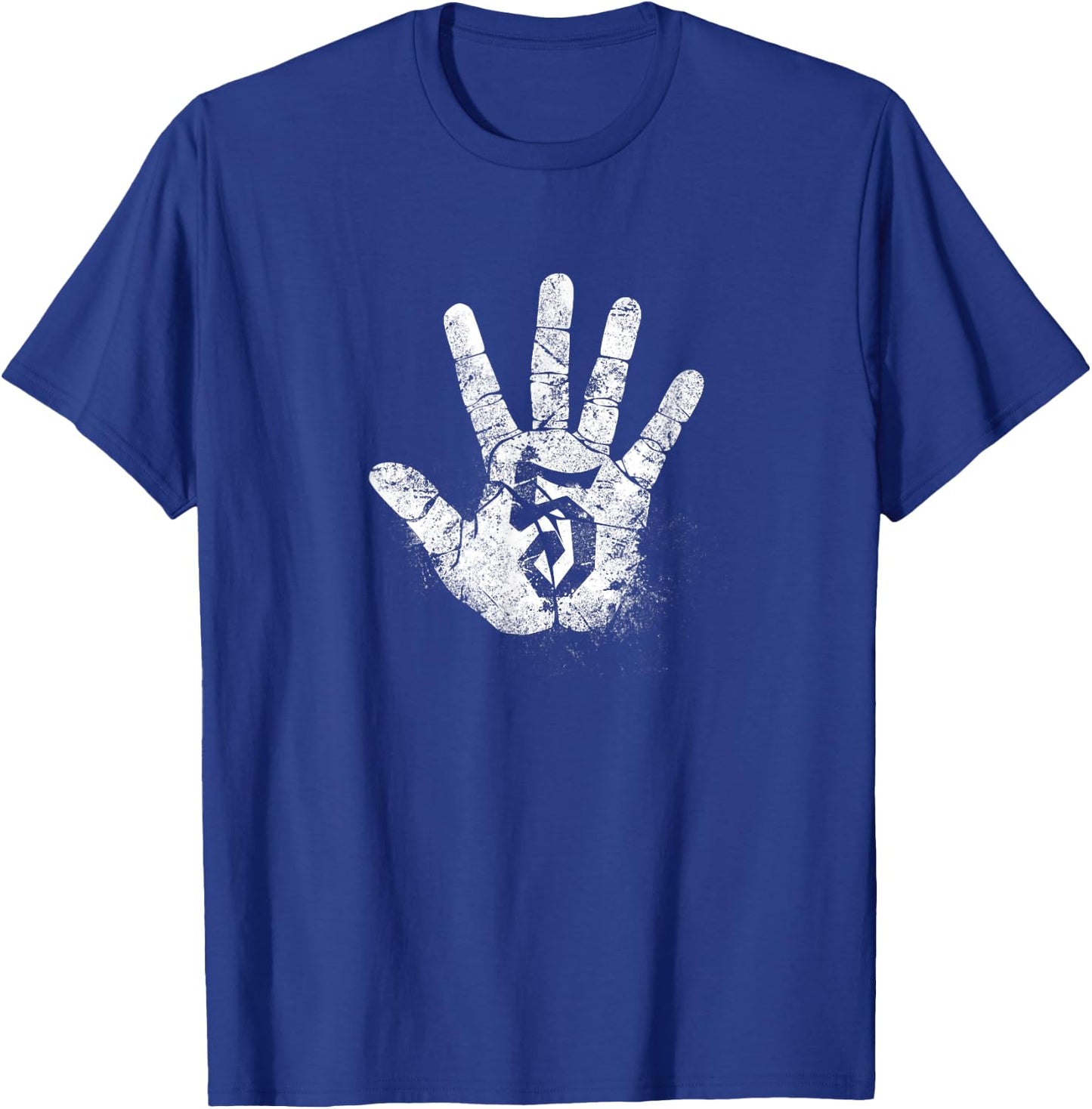 Number 5 Hi Five Hand Sign Hello Greeting Play Games Academy T-Shirt - T-Shirt | Royal