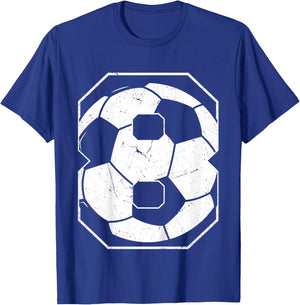 Kids 8th Birthday Boy Soccer Player Football 8 Years Old T-Shirt - T-Shirt | Royal