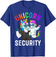 Unicorn Security Boy Brother Baby Sister Dad Family Birthday T-Shirt - T-Shirt | Royal