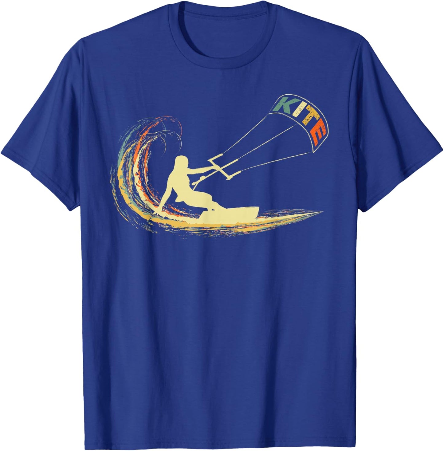 Kite Kiteboarding Kitesurfing Surf Vintage Retro Holiday T-Shirt - T-Shirt | Royal