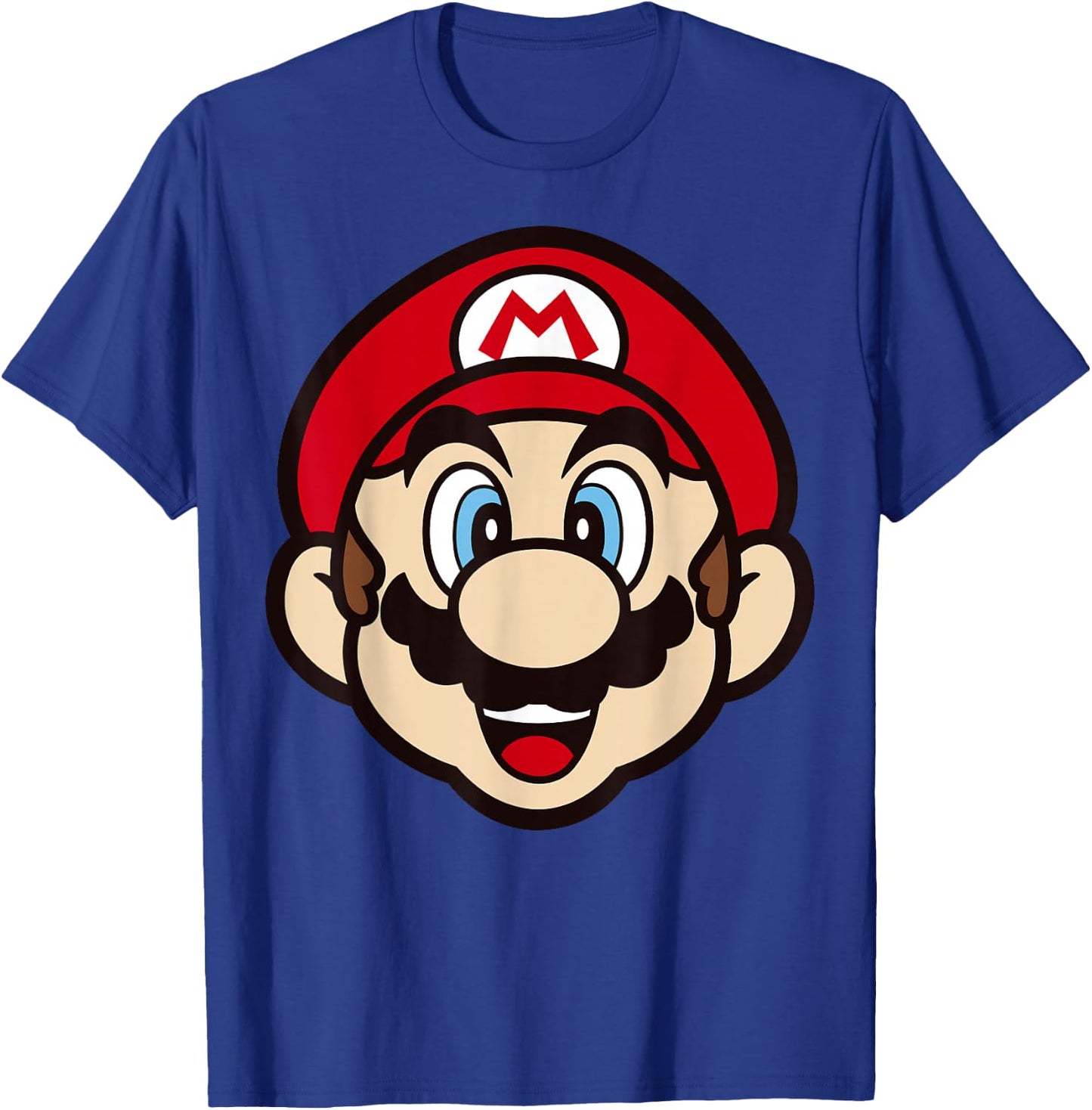 Super Mario Big Face Mario T-Shirt - T-Shirt | Royal