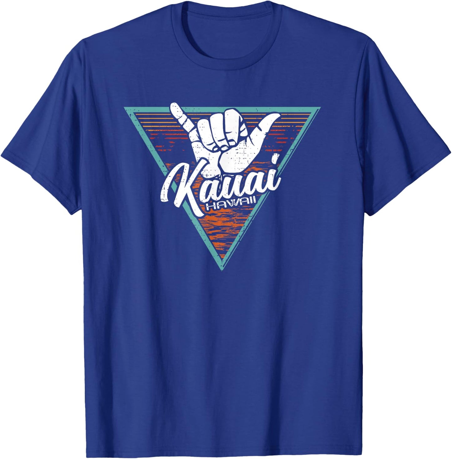 Tropical Shaka Kauai Hawaii - Kauai Hi T-Shirt - T-Shirt | Royal