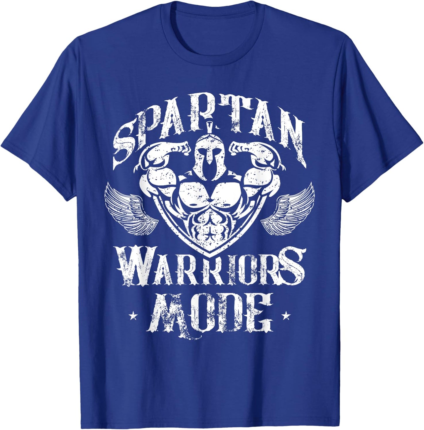 Spartan Warriors Mode Gladiator Sparta Beast Gym Workoout T-Shirt - T-Shirt | Royal