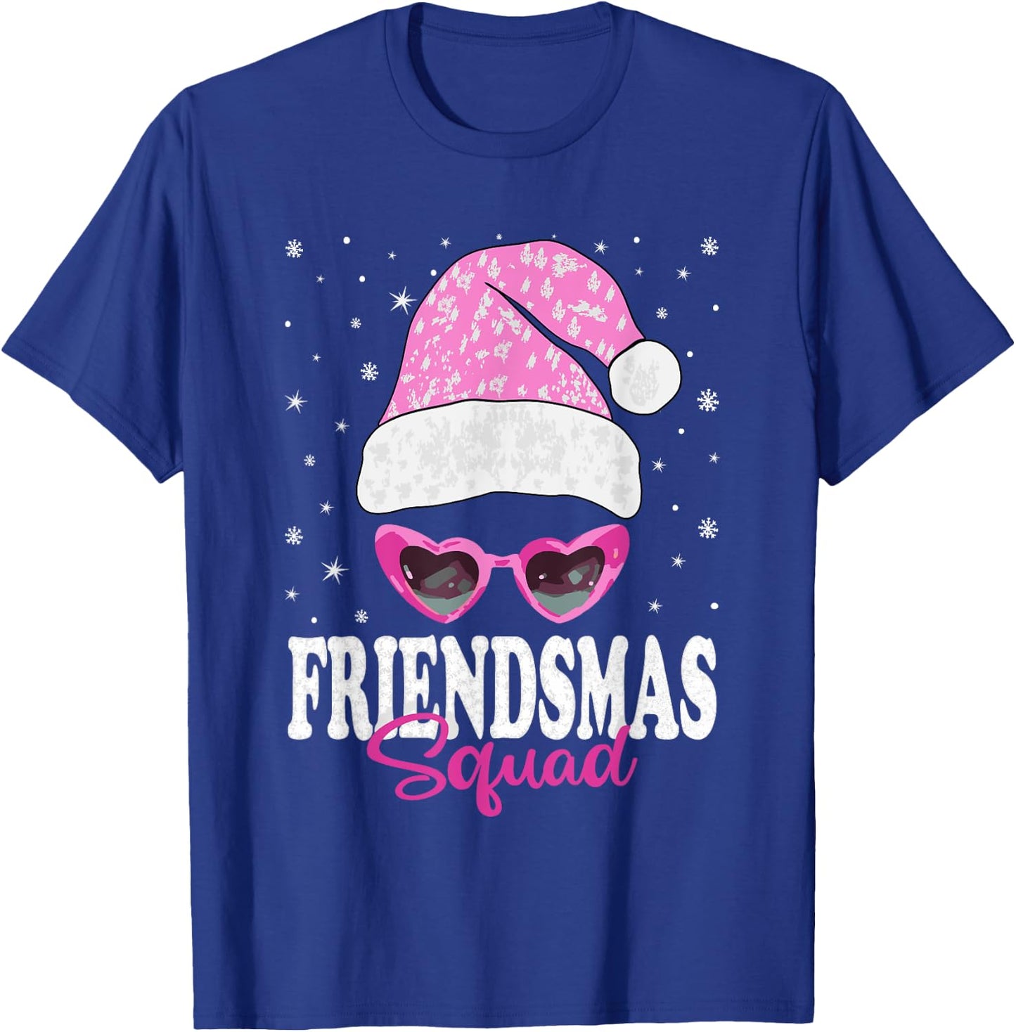 Friendsmas Squad Christmas Santa Hat Matching Besties T-Shirt - T-Shirt | Royal