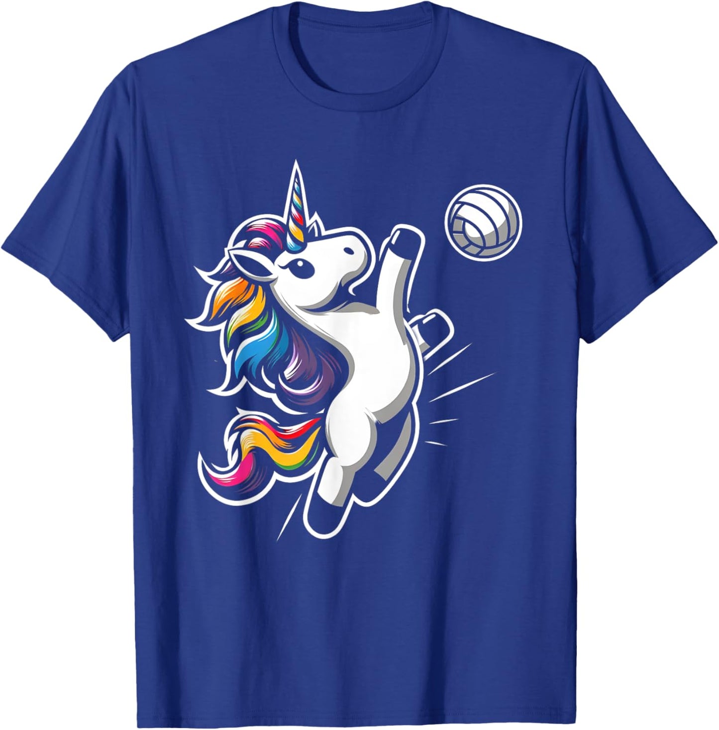 Unicorn Volleyball - Funny and Cute Sport Volleycorn T-Shirt - T-Shirt | Royal