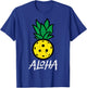 Pickleball Pineapple Aloha Pickle Ball Hawaii Men Women Kids T-Shirt - T-Shirt | Royal