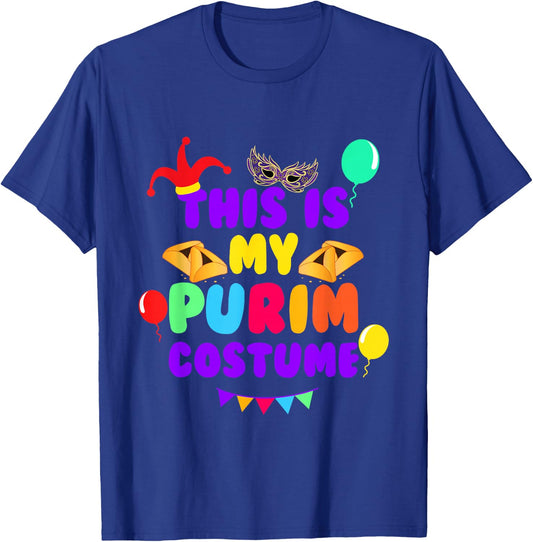 This Is My Purim Costume Jewish Happy Purim Mishloach Manot T-Shirt - T-Shirt | Royal