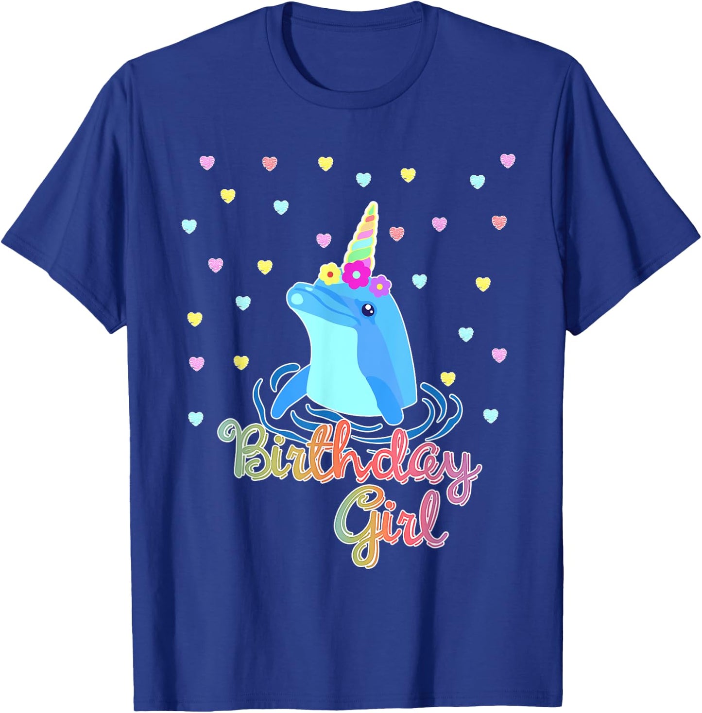 Dolphin Unicorn Birthday Party Outfit T-Shirt - T-Shirt | Royal