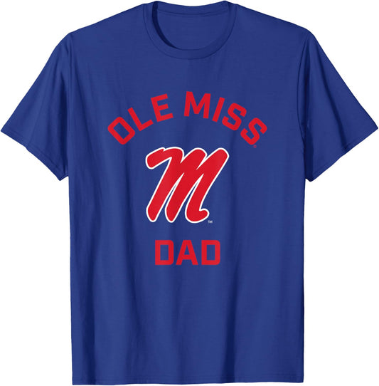 Ole Miss Rebels Arched Dad T-Shirt - T-Shirt | Royal