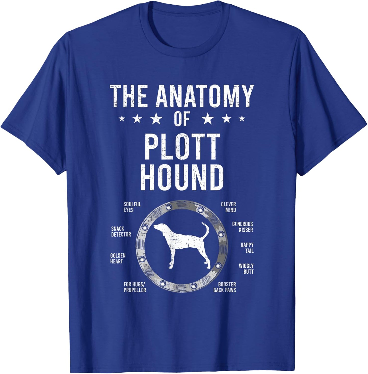 Anatomy of Plott Hound Dog Lover T-Shirt - T-Shirt | Royal