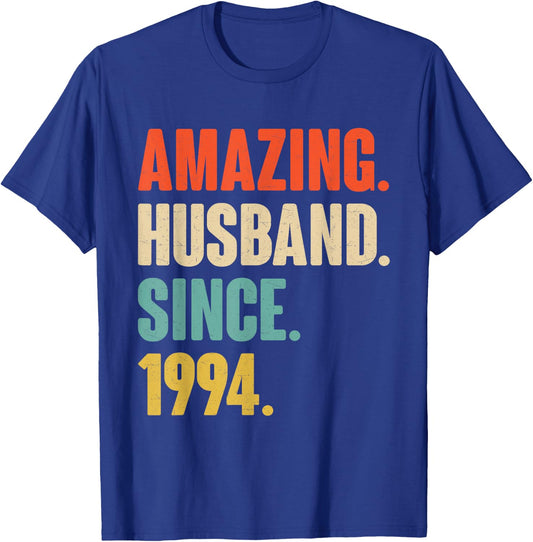 31st Wedding Anniversary Amazing Husband Since 1994 T-Shirt - T-Shirt | Royal
