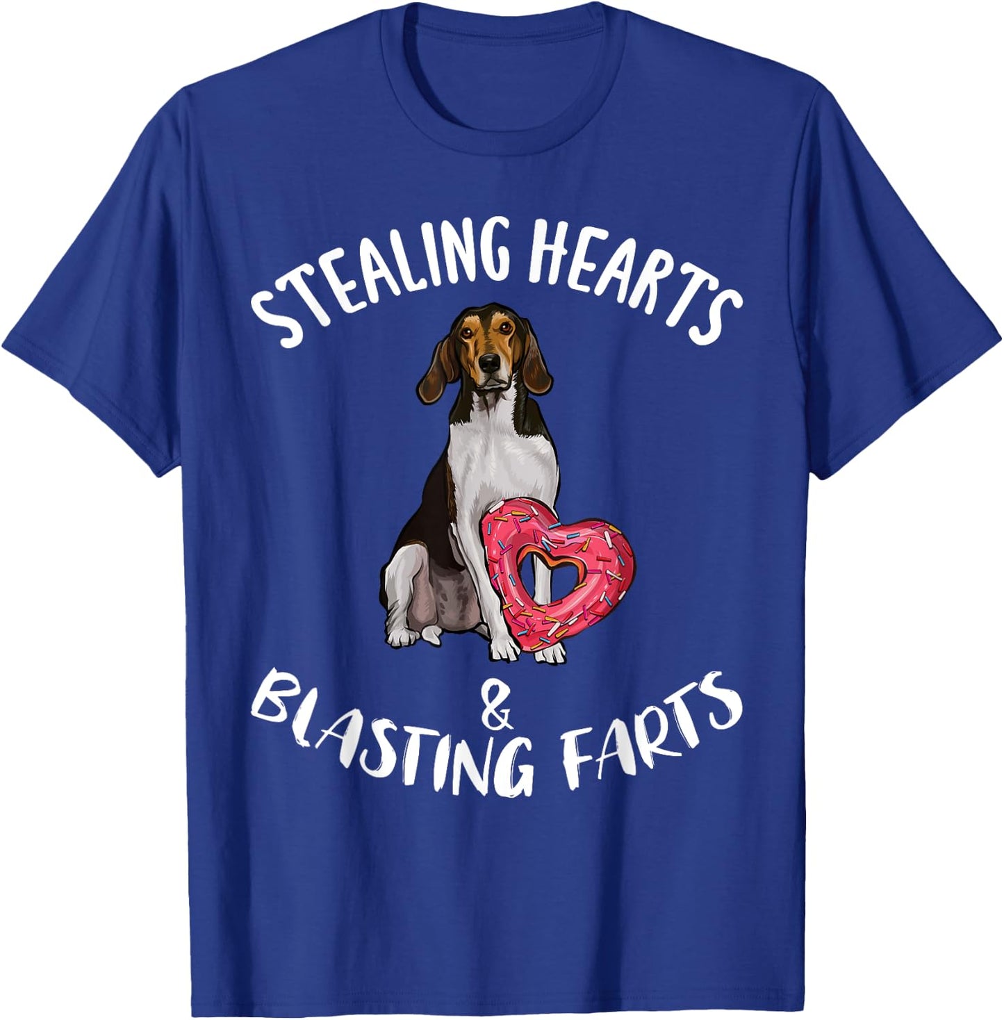 Stealing Hearts Blasting Farts Treeing Walker Coonhound Dog T-Shirt - T-Shirt | Royal