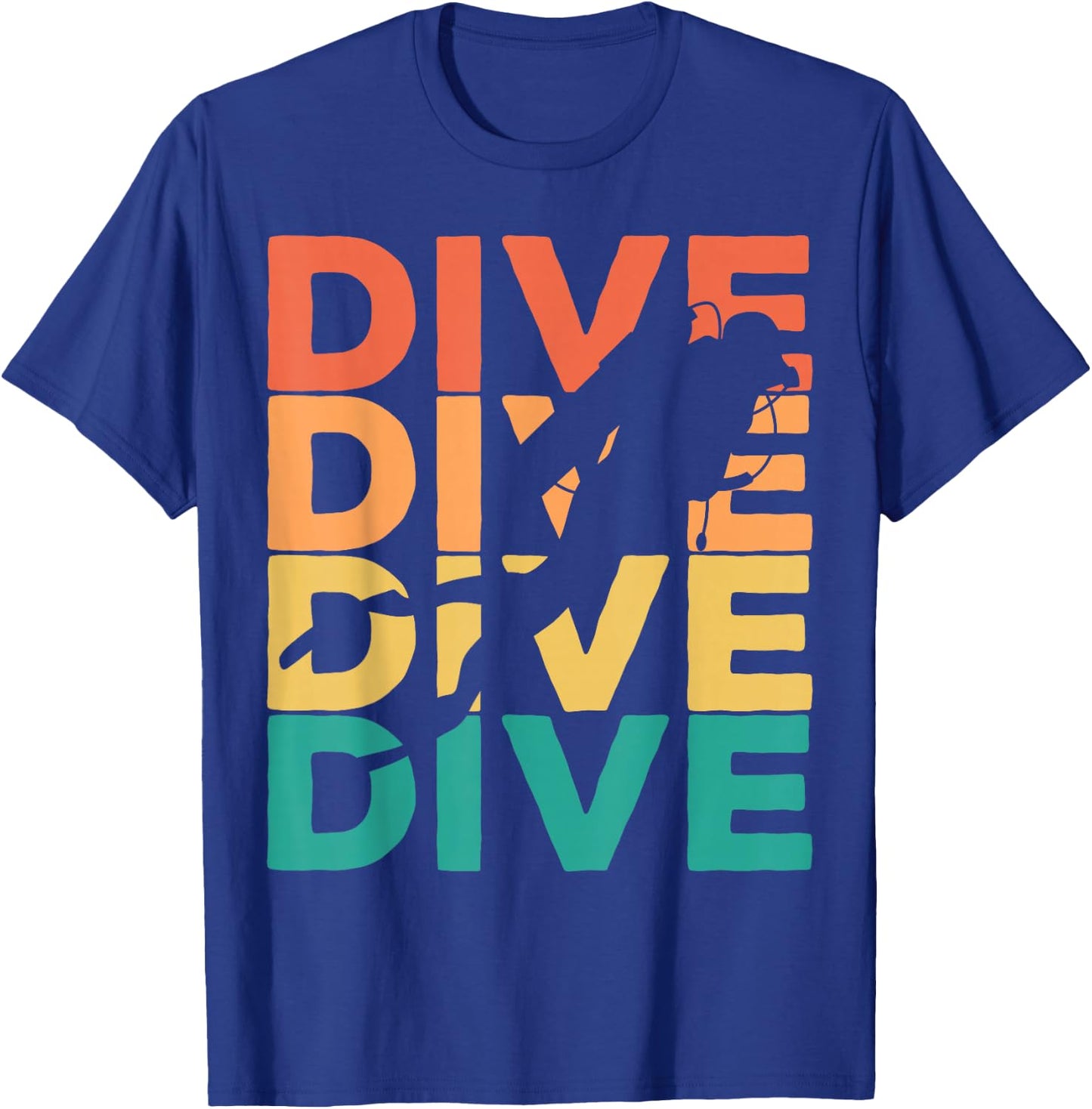 Retro Vintage Diving Gift Scuba Divers T-Shirt - T-Shirt | Royal