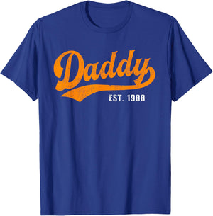 Daddy Best Dad Ever Since 1988 T-Shirt - T-Shirt | Royal