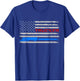 U.S American Flag Semi Truck Driver 18 Wheeler Trucker Gift Men T-Shirt - T-Shirt | Royal