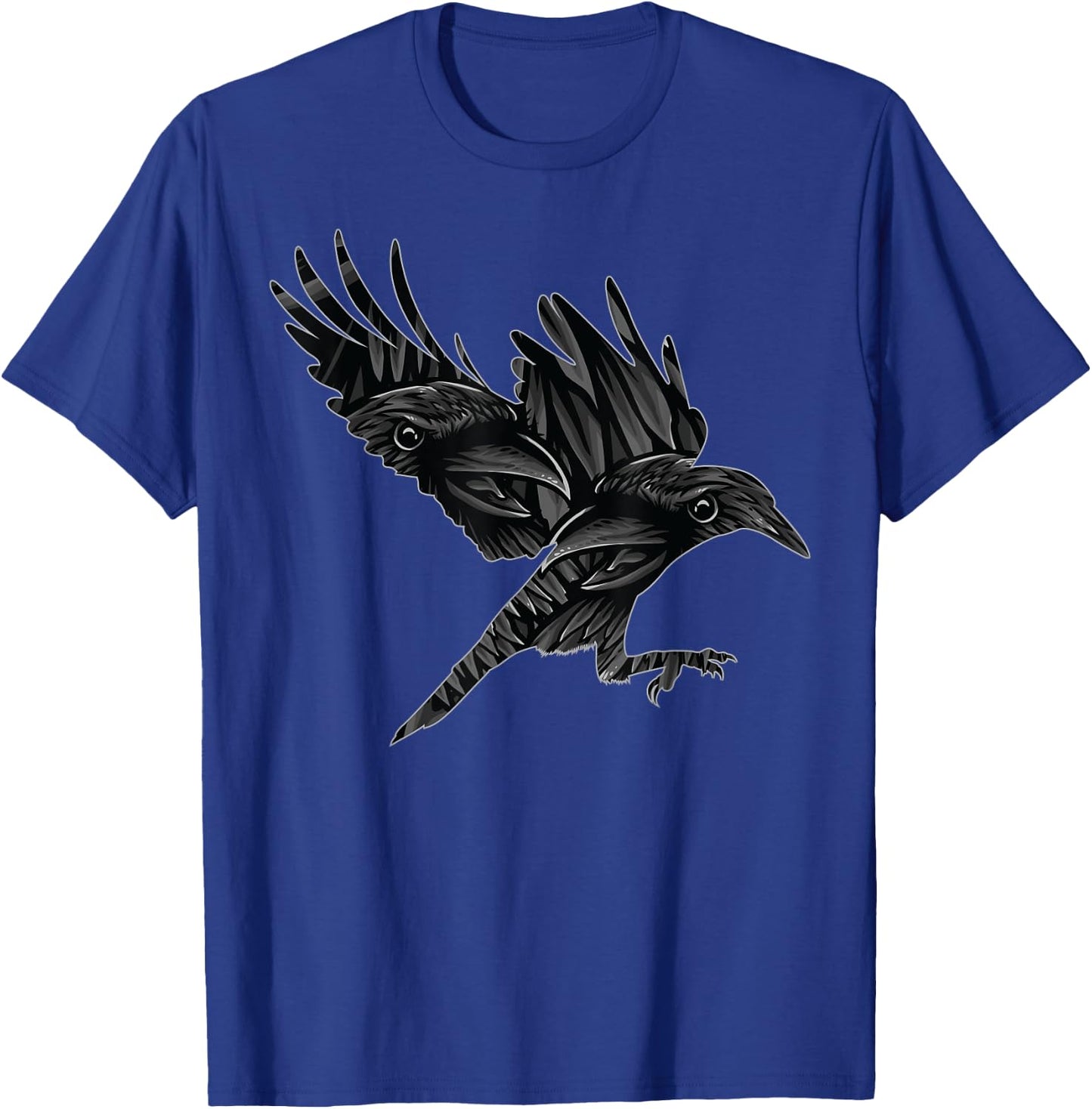 Gothic Animal Creepy Forest Bird Raven Spooky Black Raven T-Shirt - T-Shirt | Royal