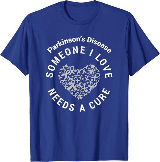 Parkinson's Raise Awareness Need Cure Love Family Support T-Shirt - T-Shirt | Royal